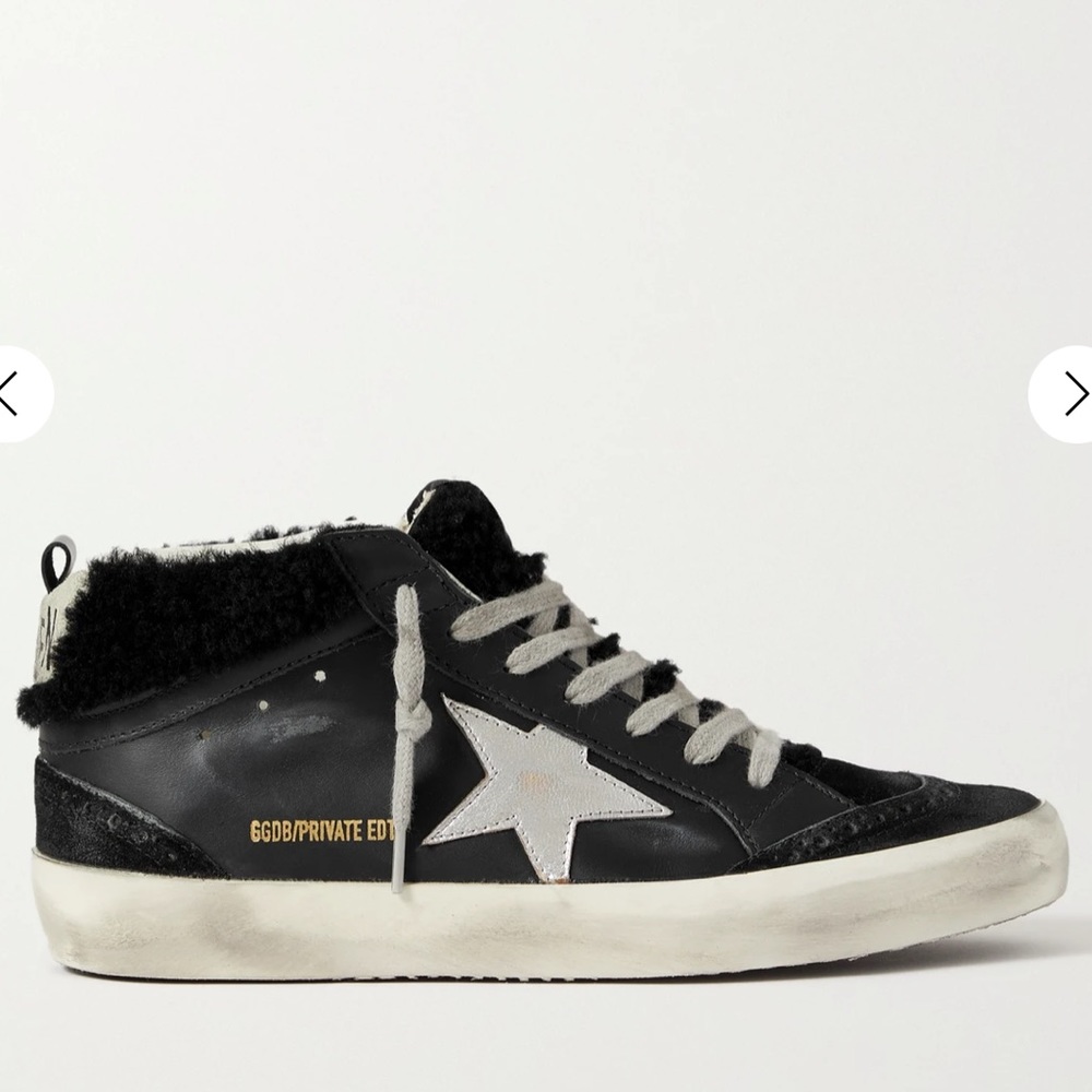 LIMITED EDT- Golden Goose mid star shearling